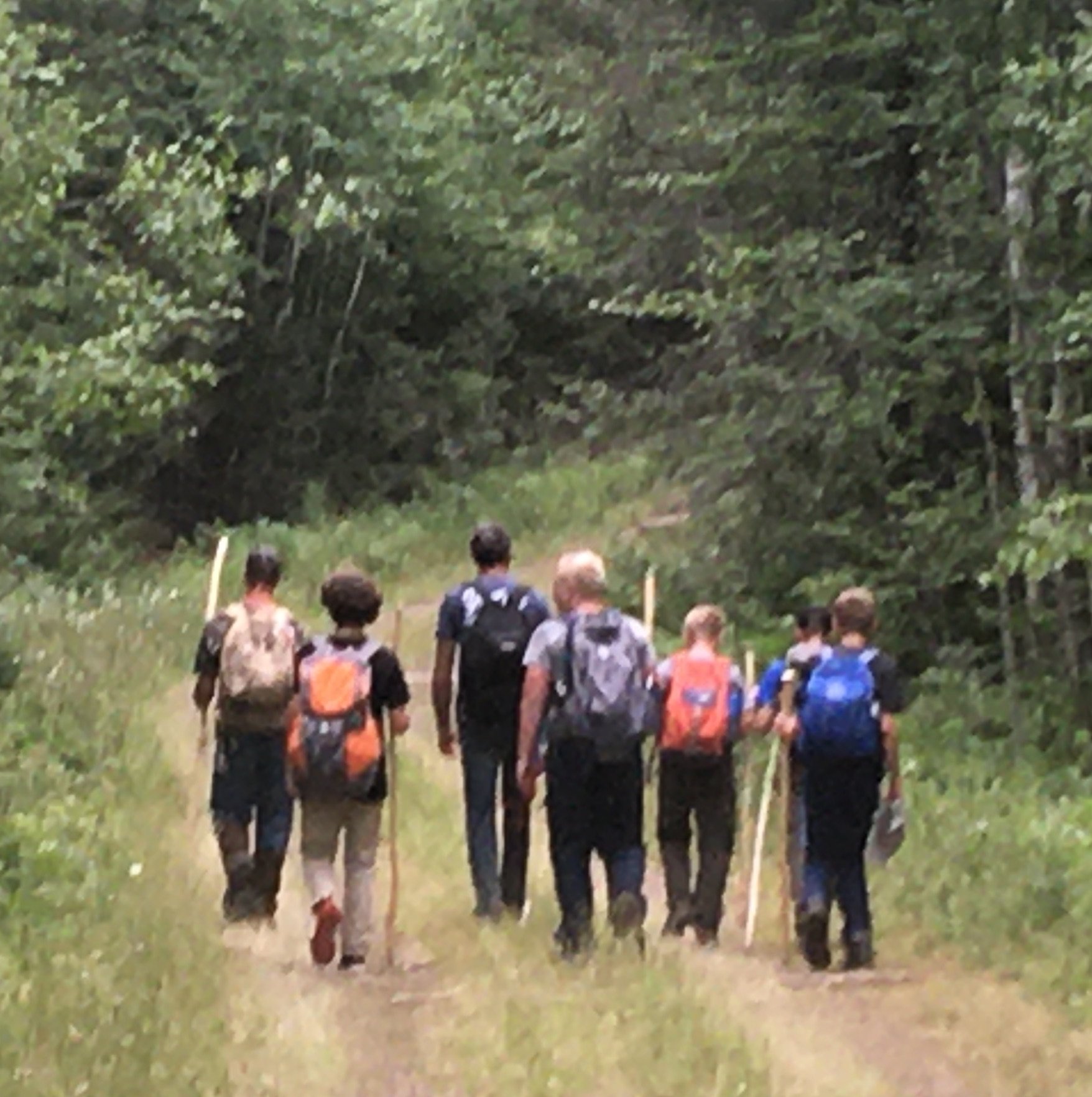 On trail